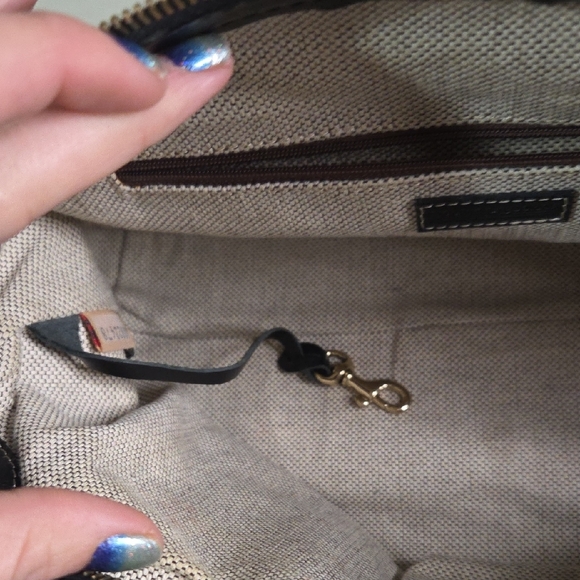 Dooney & Bourke Black and Gray Monogram Tote - Picture 5 of 10